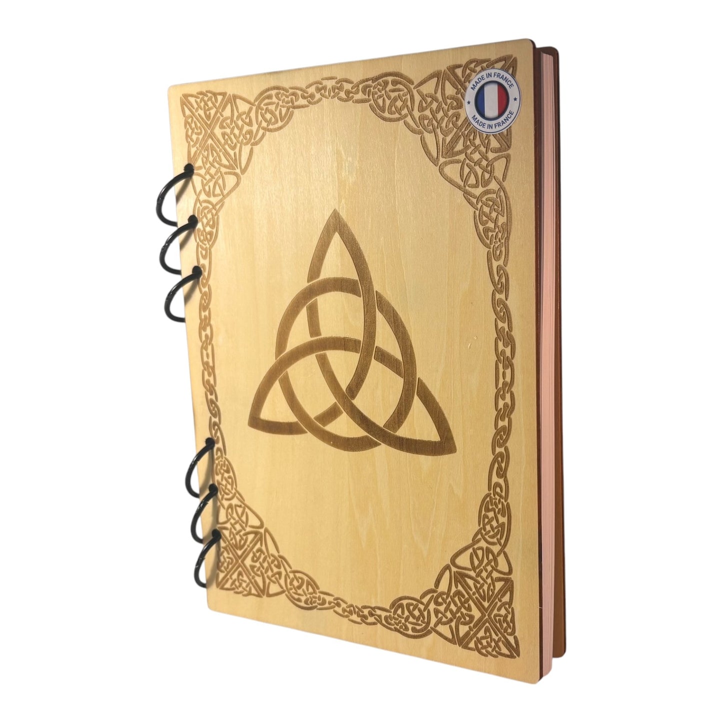 Cahier A5 triquetra graver au laser rechargeable et ecologique
fabrication francaise et artisanale