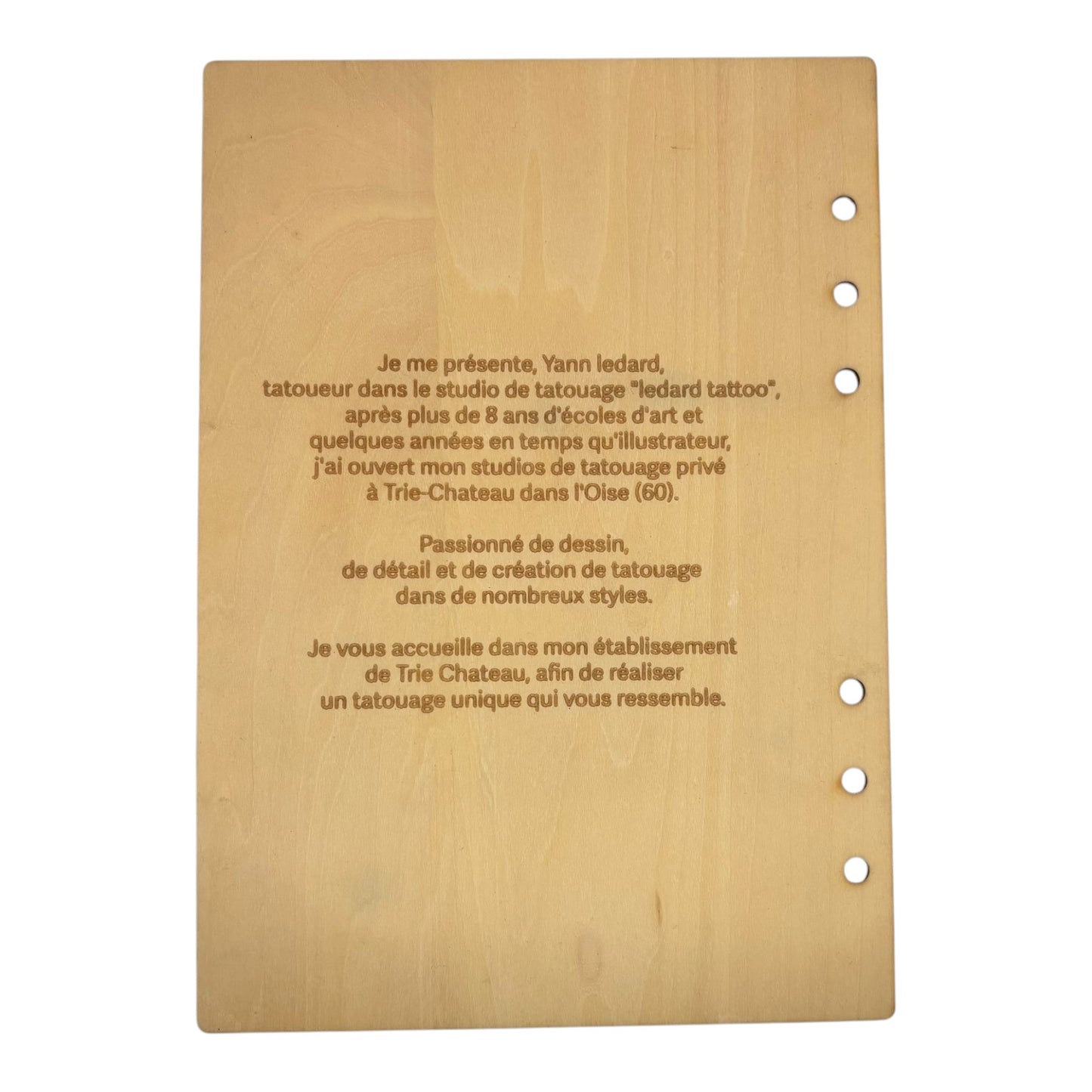 carnet en bois format A5 bloc note en bois ou cahier en bois rechargeable et écologique fabrication française et artisanale