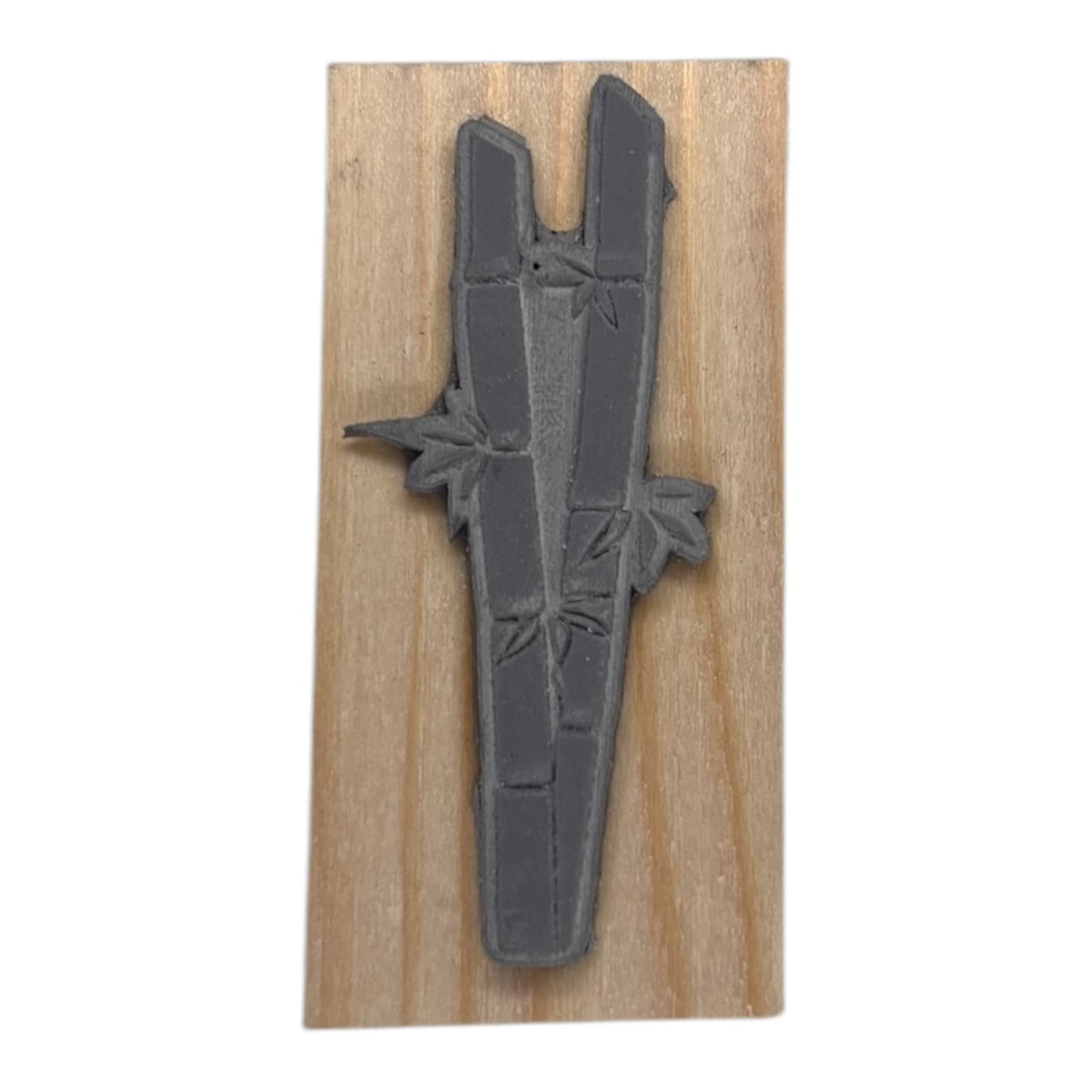 Tampon tige de bambou face caoutchouc de fabrication artisanale par mon carnet en bois pour bullet journal et loisir créatif
