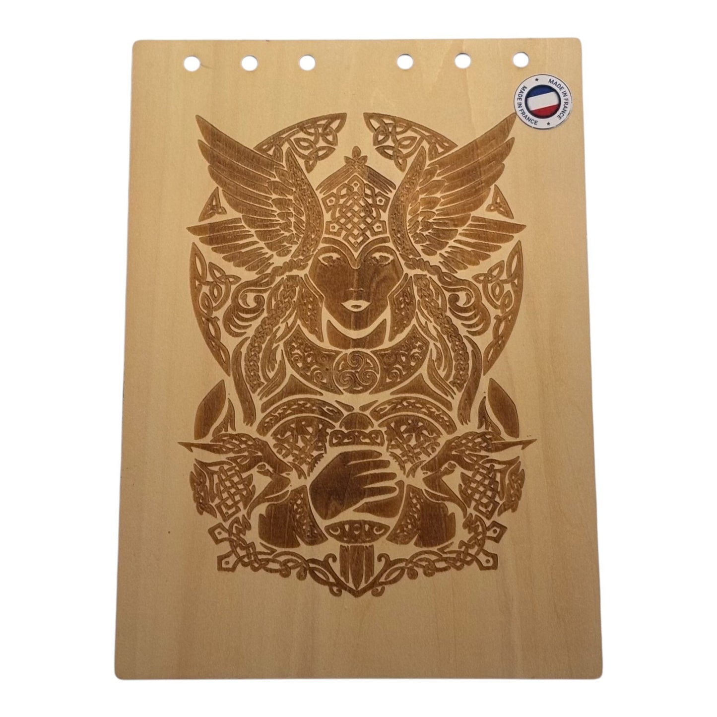 Couverture bloc note A5 valkyrie graver au laser rechargeable et ecologique fabrication francaise et artisanale