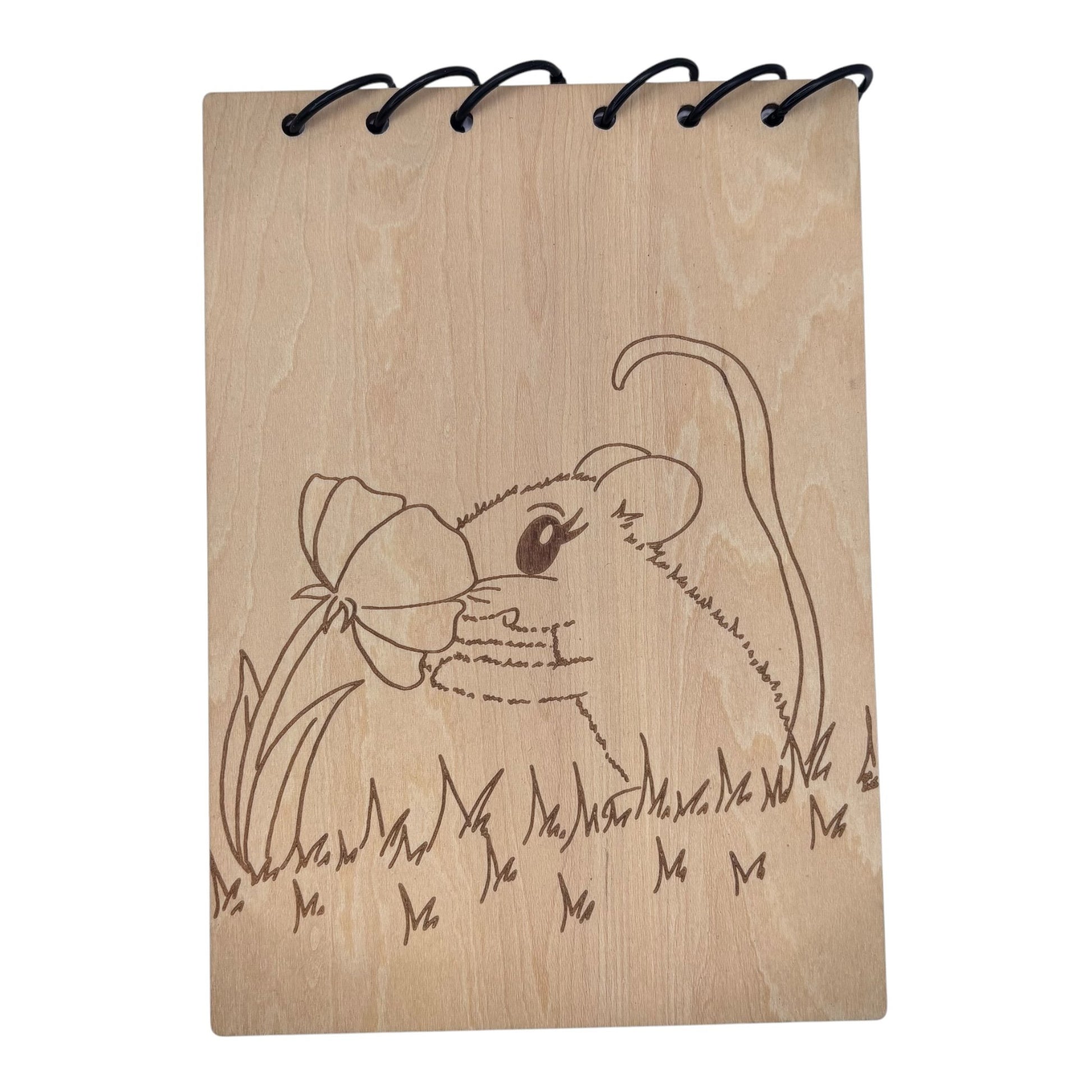 carnet en bois format  A5 bloc note en bois ou cahier en bois rechargeable et écologique fabrication française et artisanale 