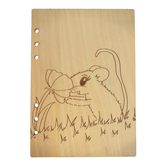 Couverture pour carnet en bois format A5 , cahier en bois  ou bloc note en bois rechargeable et écologique fabrication française et artisanale 