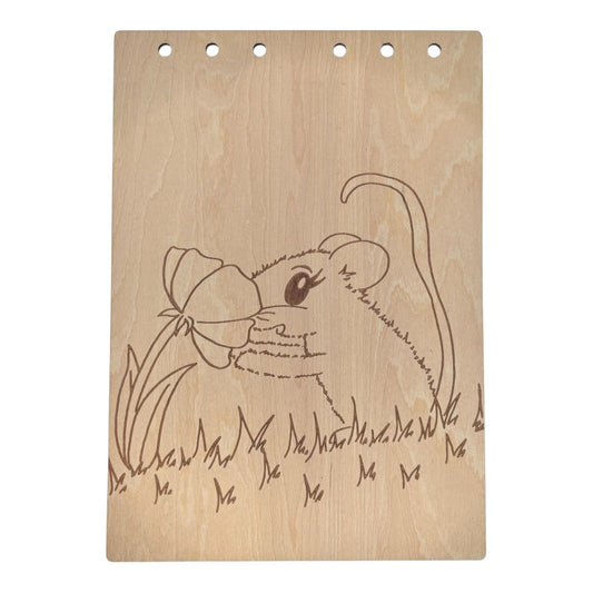 Couverture pour carnet en bois format bloc note en bois A5 , cahier en bois rechargeable et écologique fabrication française et artisanale 