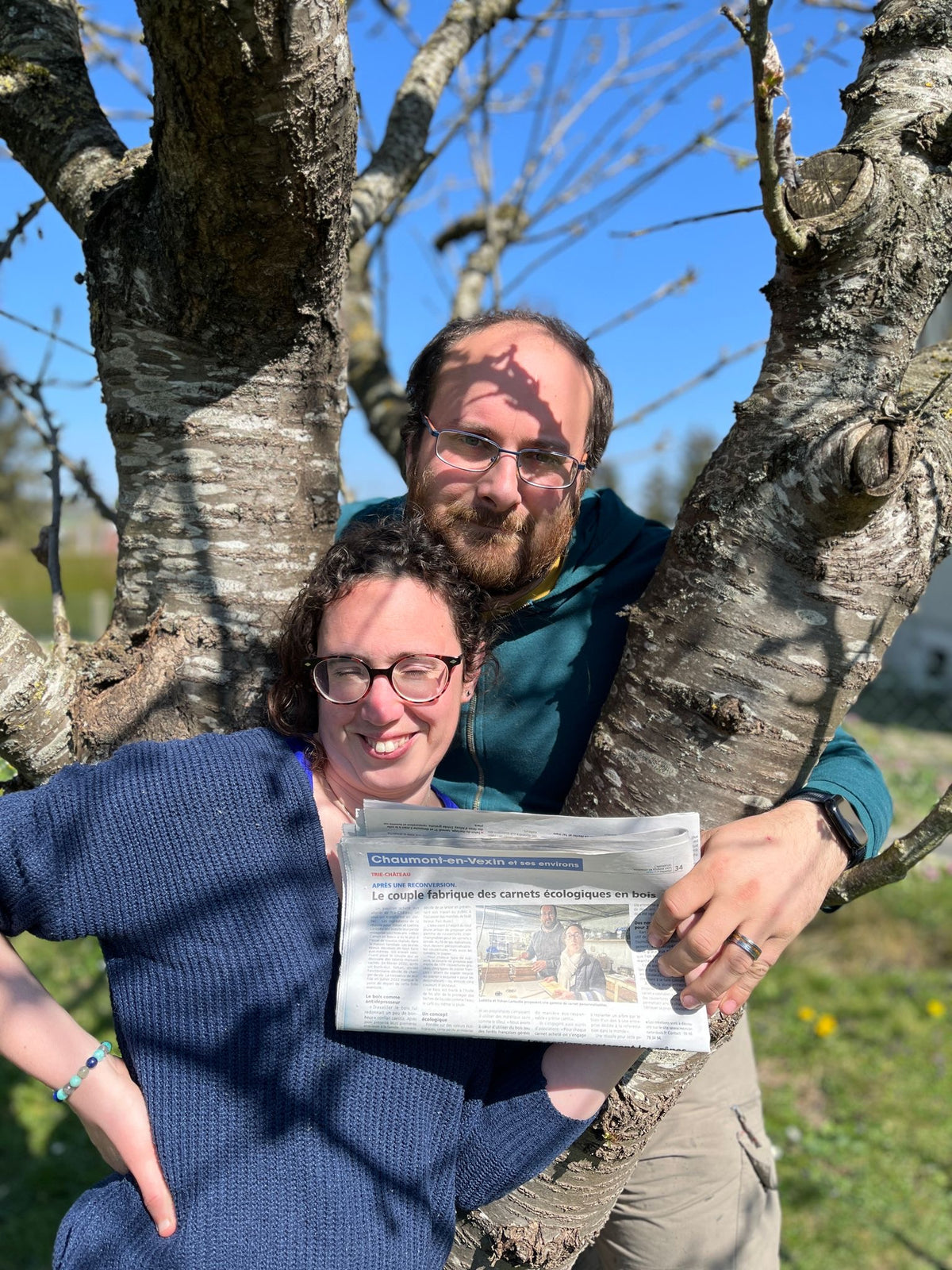 photos des fondateurs de Mon carnet en bois 