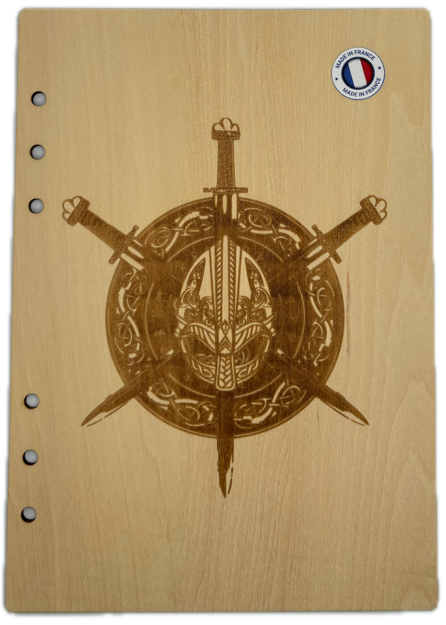 099 Couverture cahier casque viking et épées