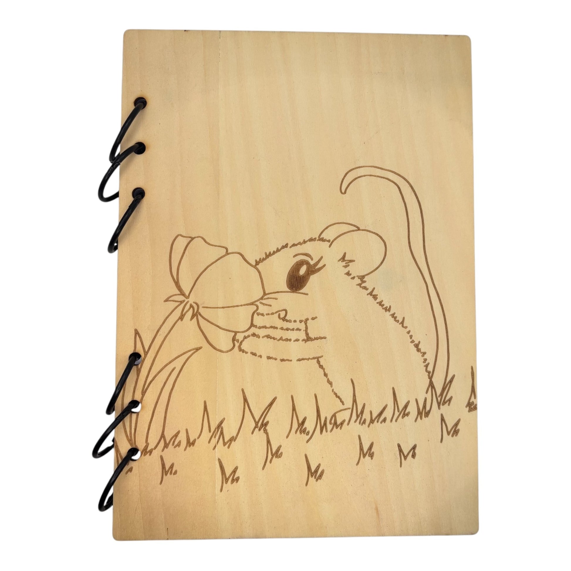 carnet en bois format  A5 bloc note en bois ou cahier en bois rechargeable et écologique fabrication française et artisanale 