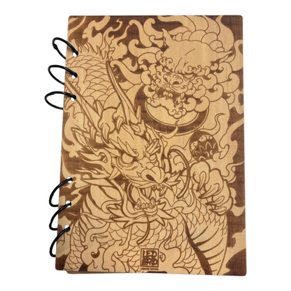 carnet en bois format  A5 bloc note en bois ou cahier en bois rechargeable et écologique fabrication française et artisanale 