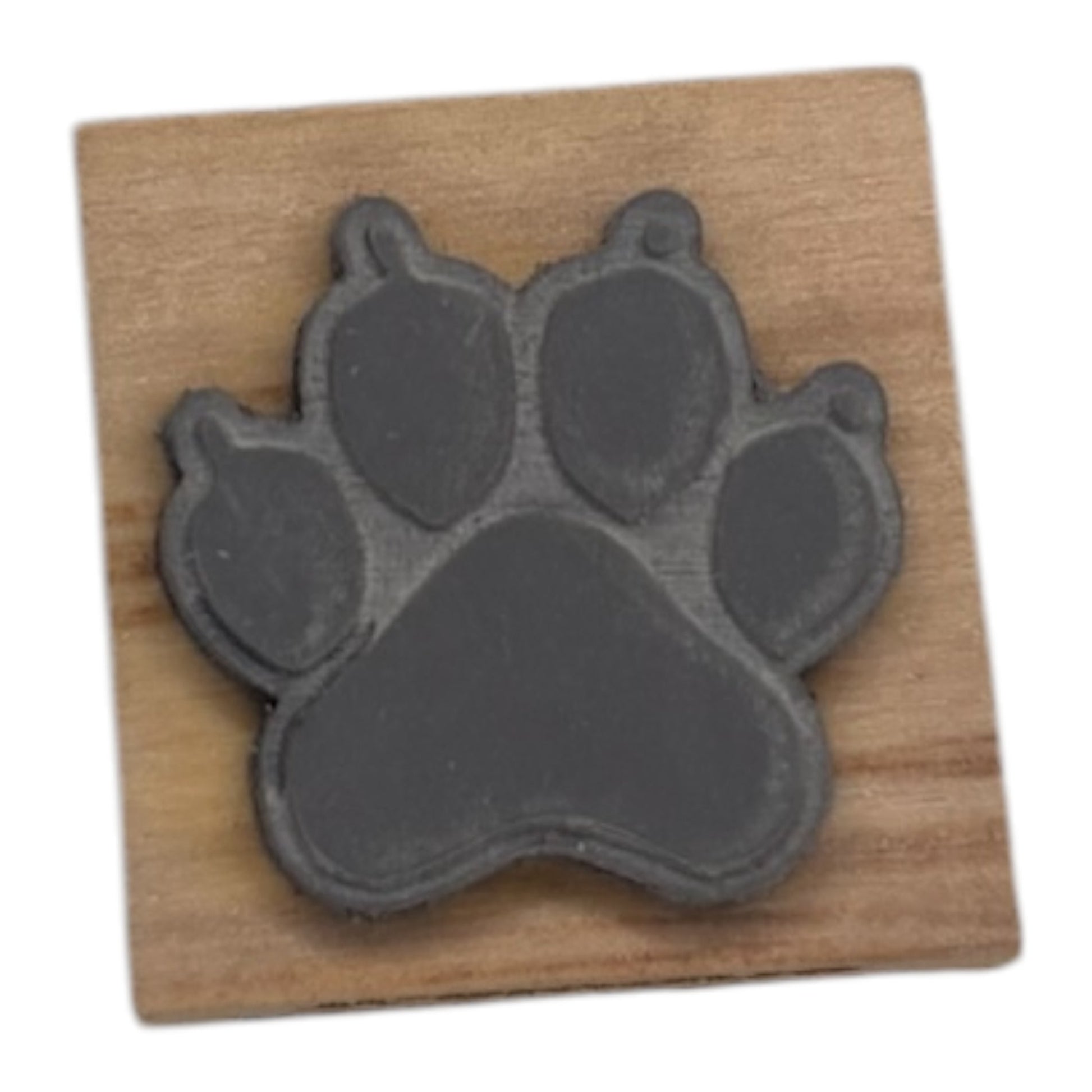 Tapon en bois pattes de chien face caoutchouc de fabrication artisanale par mon carnet en bois pour bullet journal et loisir créatif