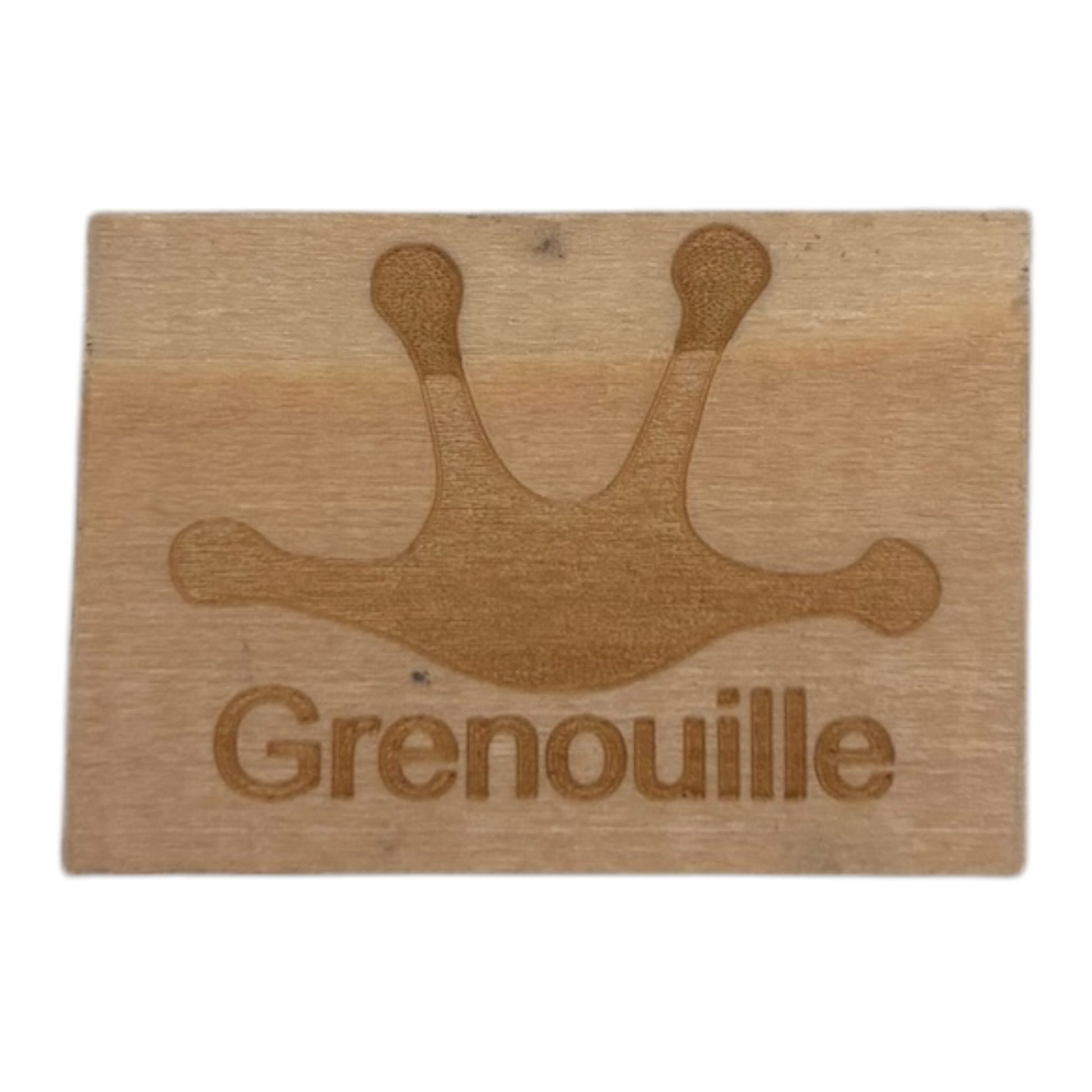 Tampon en bois pattes de grenouille de fabrication artisanale par mon carnet en bois pour bullet journal et loisir créatif
